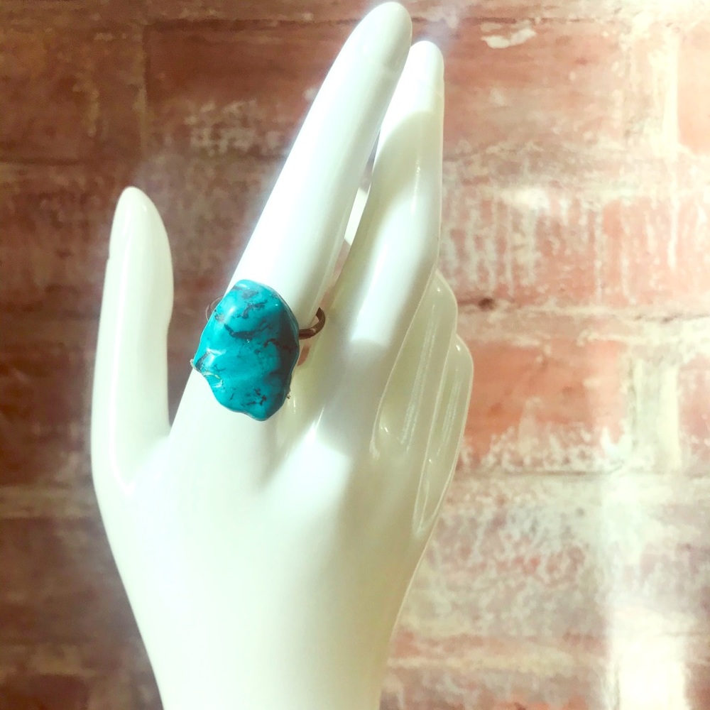 Natural turquoise ring